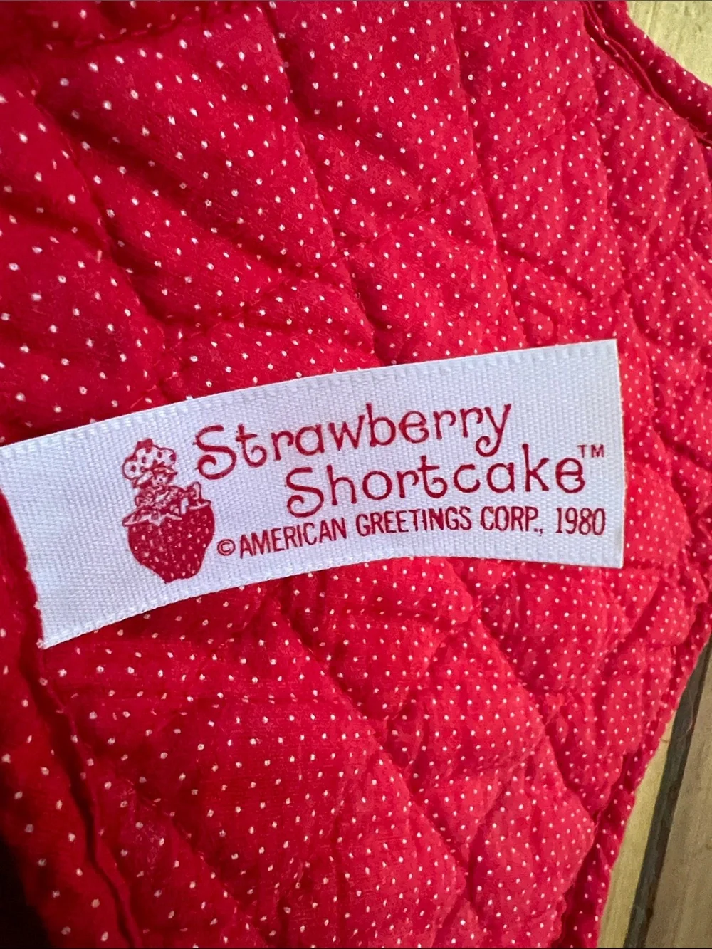 VINTAGE Strawberry Shortcake Pot Holder Hot Pad. American Greetings 1980 Kitchen
